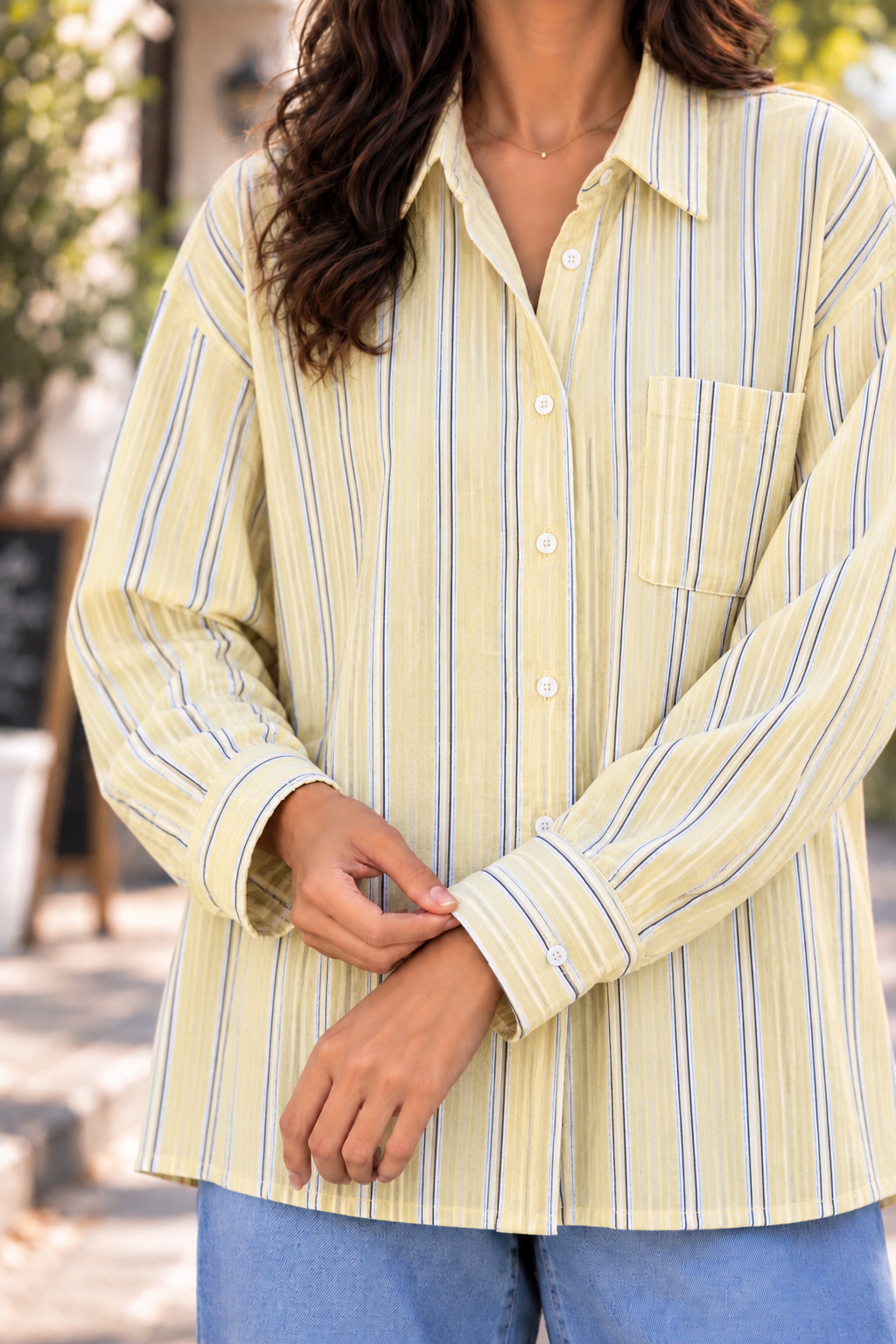 Lemon Cream Oversized Shirt