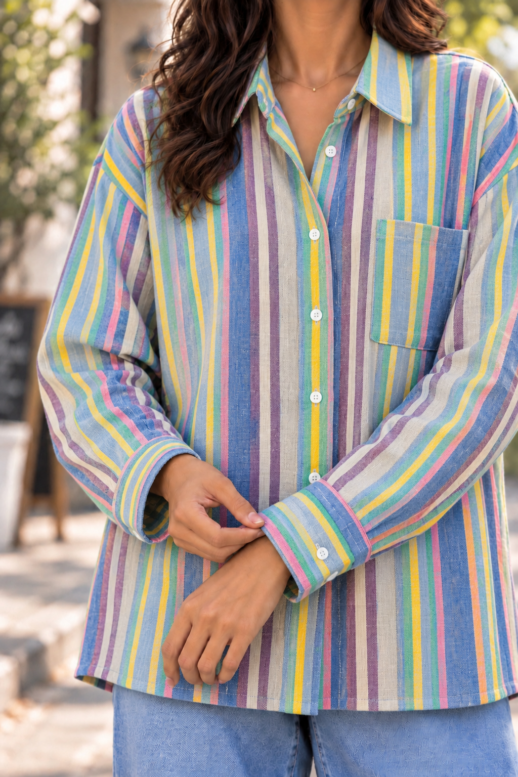 Rainbow Breeze Oversized Shirt