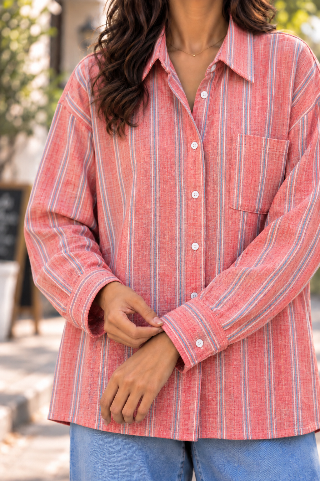 The Blush Tide Oversized Shirt