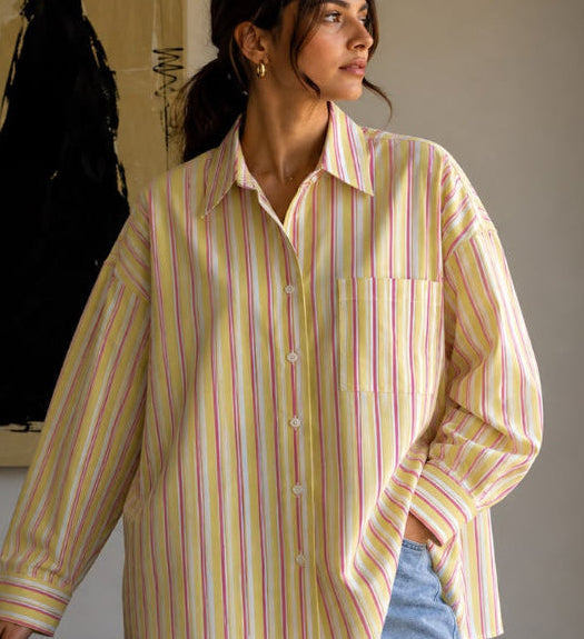 brown stripe shirt