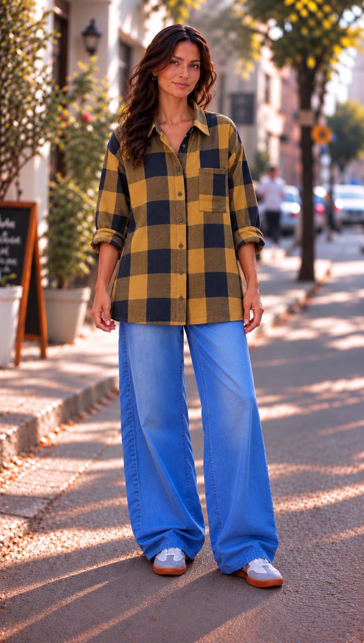 The Retro Mustard Oversized Shirt